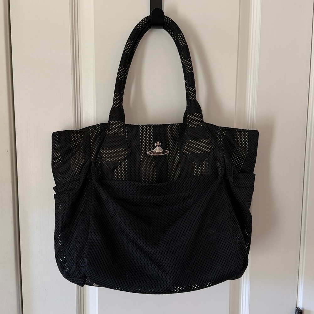 Vivienne Westwood Ove Mesh Tote Bag Shoulder Handbag Black Women's used